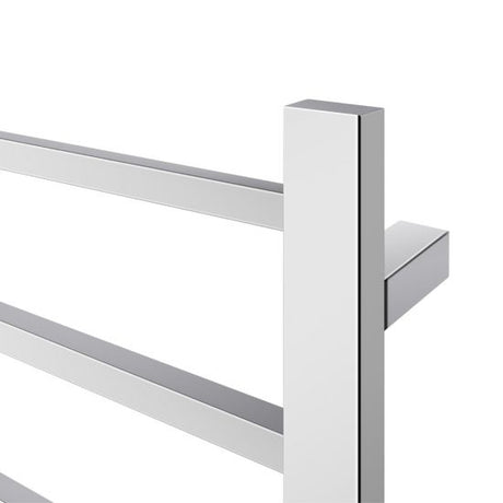 Square Electric Heated Towel Rack 6 Bars - Chrome