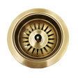 90/114mm Kitchen Sink Strainer Waste Brush Gold