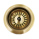 90/114mm Kitchen Sink Strainer Waste Brush Gold