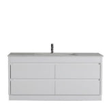 LEONA Freestanding Vanity Gloss White (All Sizes)