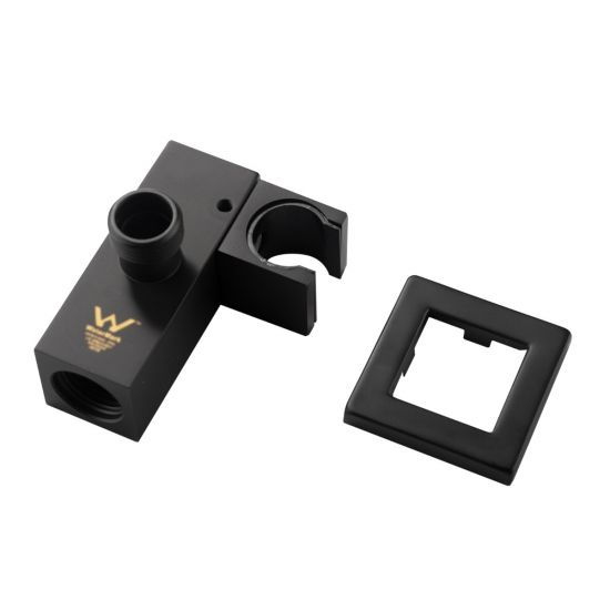 Square Hand Held Shower Set - Black