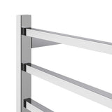 Square Electric Heated Towel Rack 6 Bars - Chrome