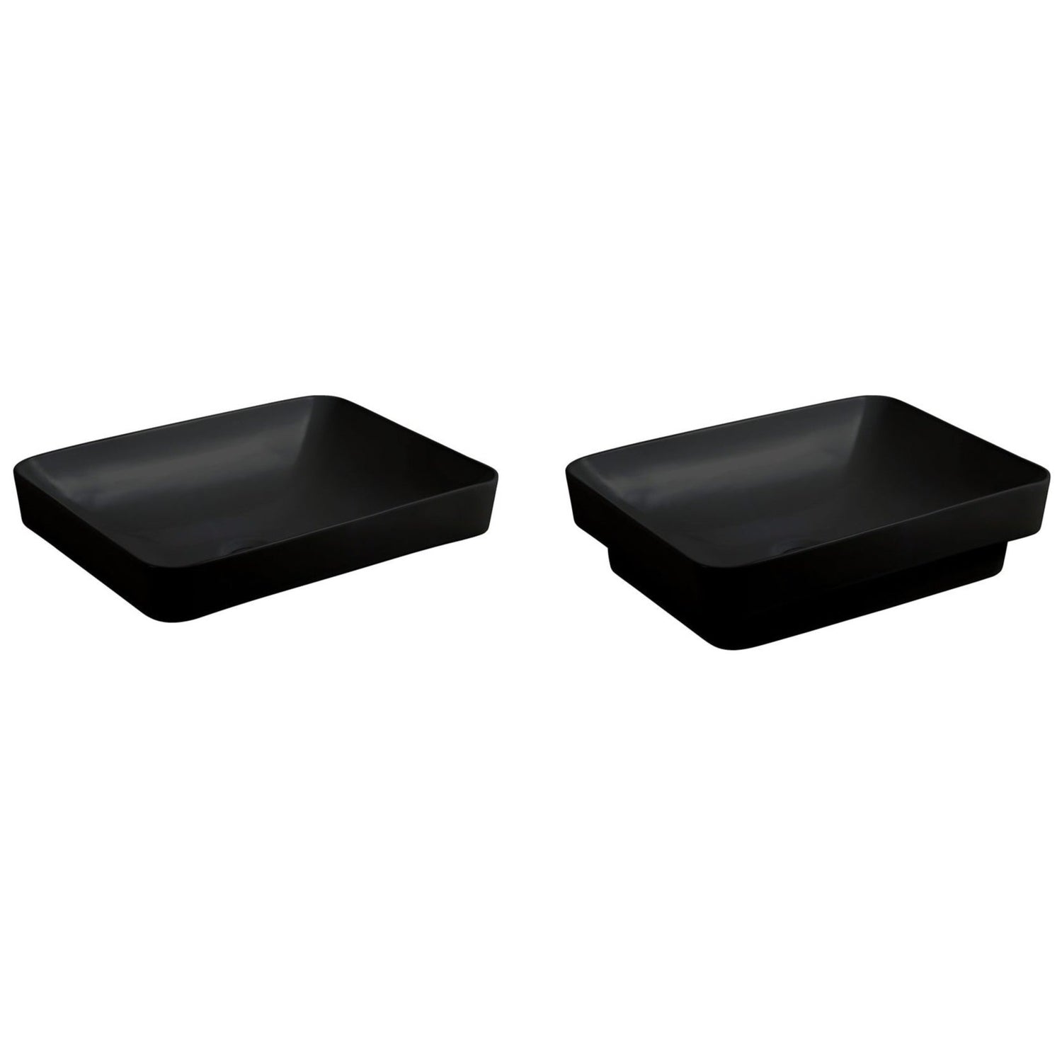 Logan Soft Matt Black Basin (Rectangle: 500x370x140mm)