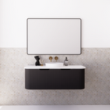 ABS BERGEN Wall Hung Single Bowl Vanity 1200mm (Matte Black)
