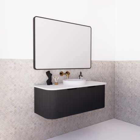 ABS BERGEN Wall Hung Single Bowl Vanity 1200mm (Matte Black)