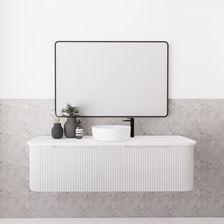 ABS BERGEN Wall Hung Single Bowl Vanity 1500mm (Matte White)
