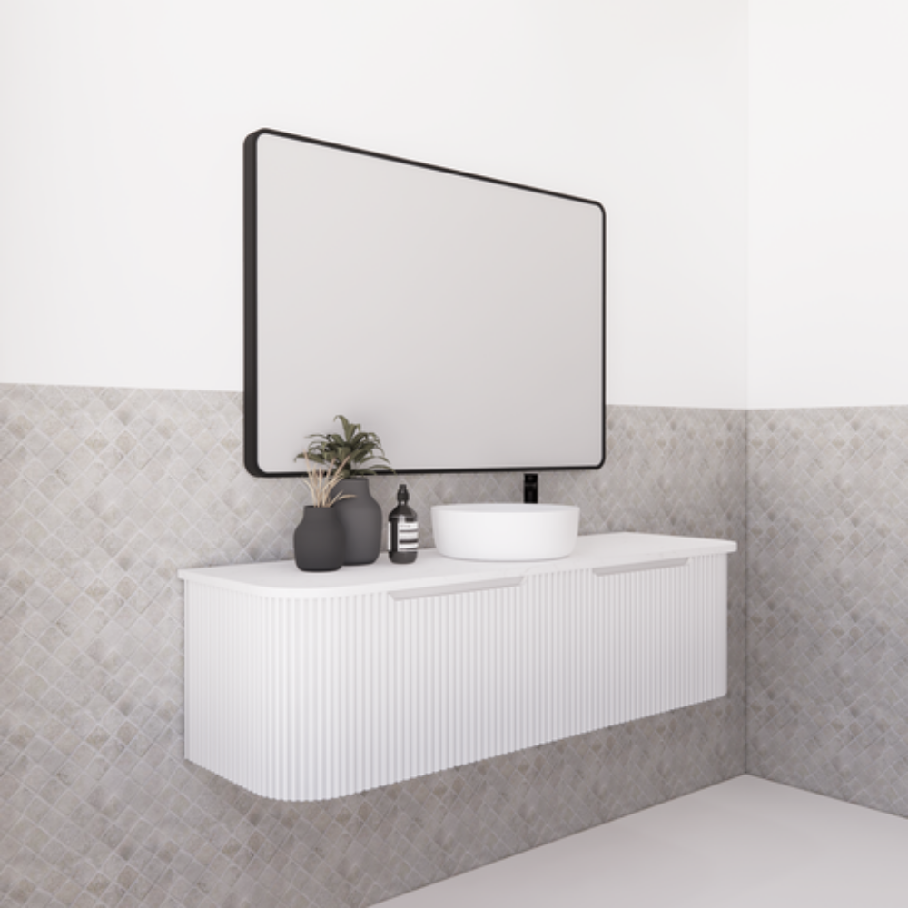 ABS BERGEN Wall Hung Single Bowl Vanity 1500mm (Matte White)