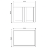 ABS BOSTON Matt Grey Wall Hung Vanity 600mm