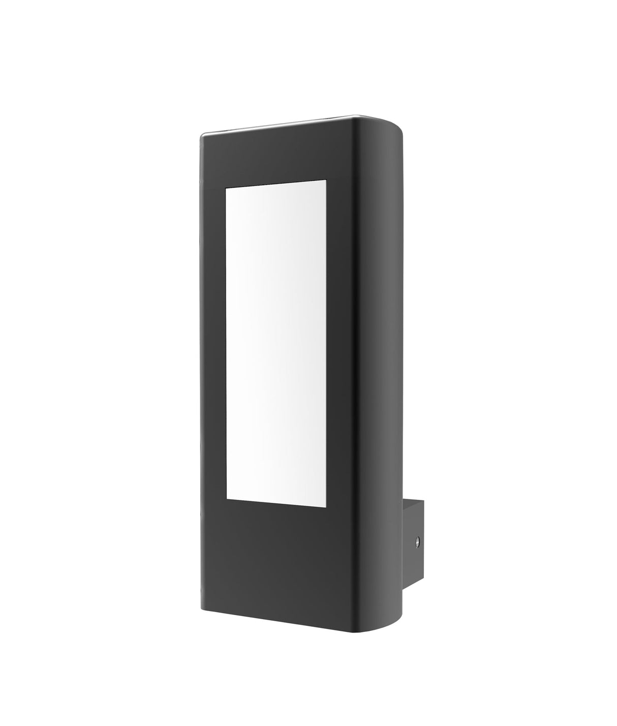 AMUN: Exterior LED Matt Black Rectangular Surface Mounted Wall Light IP54