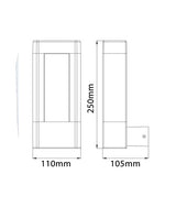 AMUN: Exterior LED Matt Black Rectangular Surface Mounted Wall Light IP54