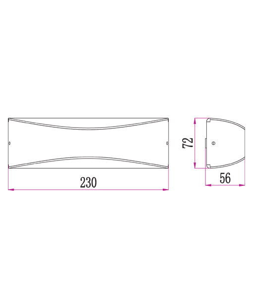 APIS: LED Exterior Surface Mounted  Up/Down Wall Lights IP65