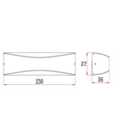 APIS: LED Exterior Surface Mounted  Up/Down Wall Lights IP65