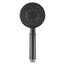 AQU 5 Function Round Handheld Shower - Black