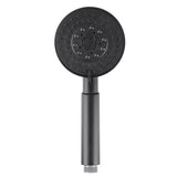 AQU 5 Function Round Handheld Shower - Black
