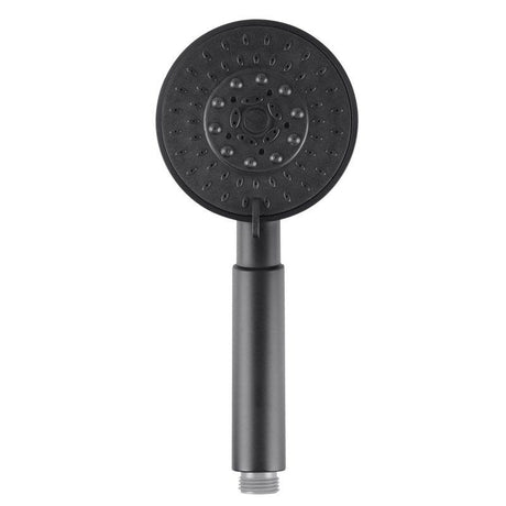 AQU 5 Function Round Handheld Shower - Black