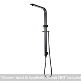 AQU Square Shower Station Without Shower Head And Handheld Shower - Black