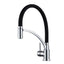 AQU Brass Pull Down Rubber Spout Kitchen Mixer Black & Chrome