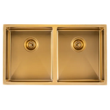 AQU Brushed Brass Kitchen Sink Set (770x450x215)