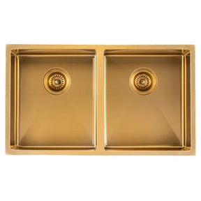 AQU Brushed Brass Kitchen Sink Set (770x450x215)