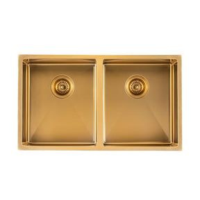 AQU Brushed Brass Kitchen Sink set (820x457x230)