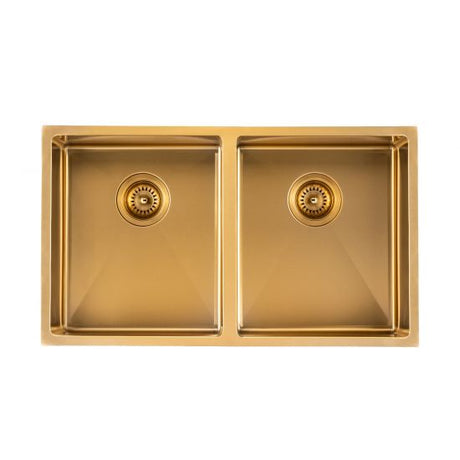 AQU Brushed Brass Kitchen Sink set (820x457x230)