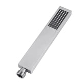 AQU Brass Square Handheld Shower Spray Head - Brushed Nickel