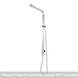 AQU Square Shower Station Without Shower Head And Handheld Shower - Chrome