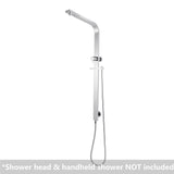AQU Square Shower Station Without Shower Head And Handheld Shower - Chrome
