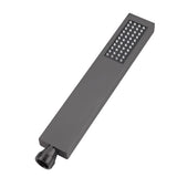 AQU Brass Square Handheld Shower Spray Head - Brushed Gun Metal