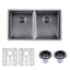 AQU Gunmetal Kitchen Sink Kit- 770x450x215mm