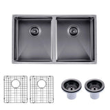 AQU Gunmetal Kitchen Sink Kit- 770x450x215mm
