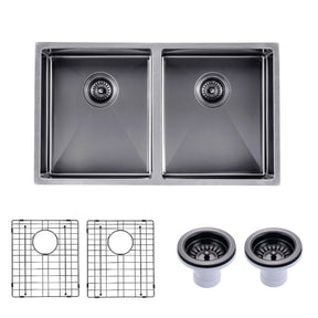 AQU Gunmetal Kitchen Sink Kit- 770x450x215mm
