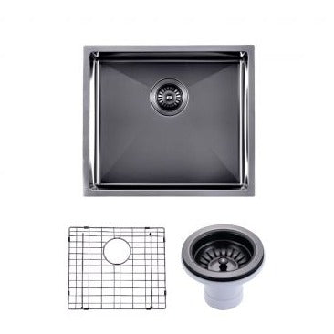 AQU Gunmetal Kitchen Sink Kit (500x440x230)