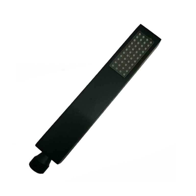 AQU Brass Square Handheld Shower Spray Head - Matte Black