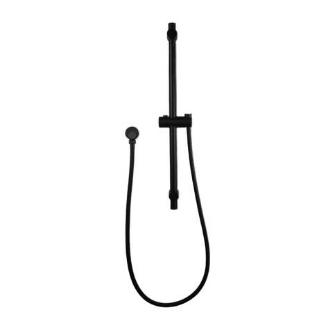 AQU Round Black Hand held Shower Rail