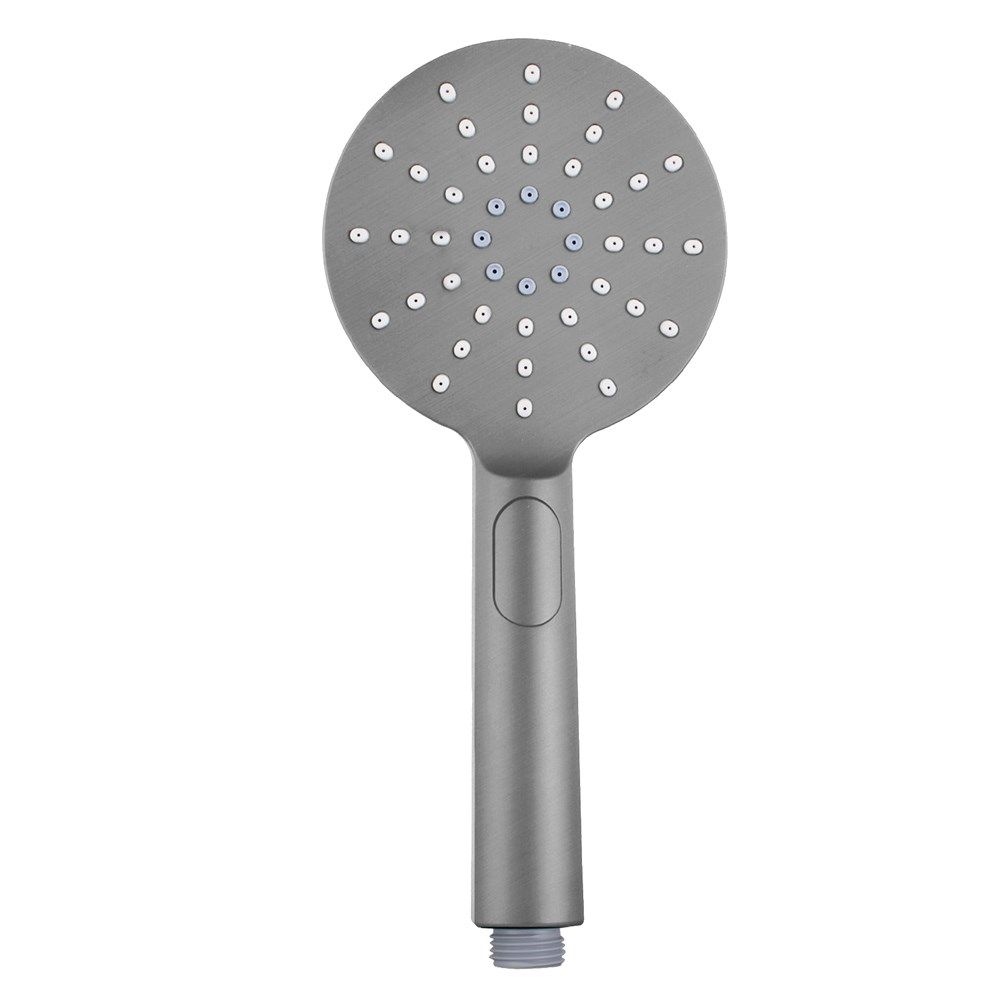 AQU Round ABS 3 Function Handheld Shower - Brushed Nickel