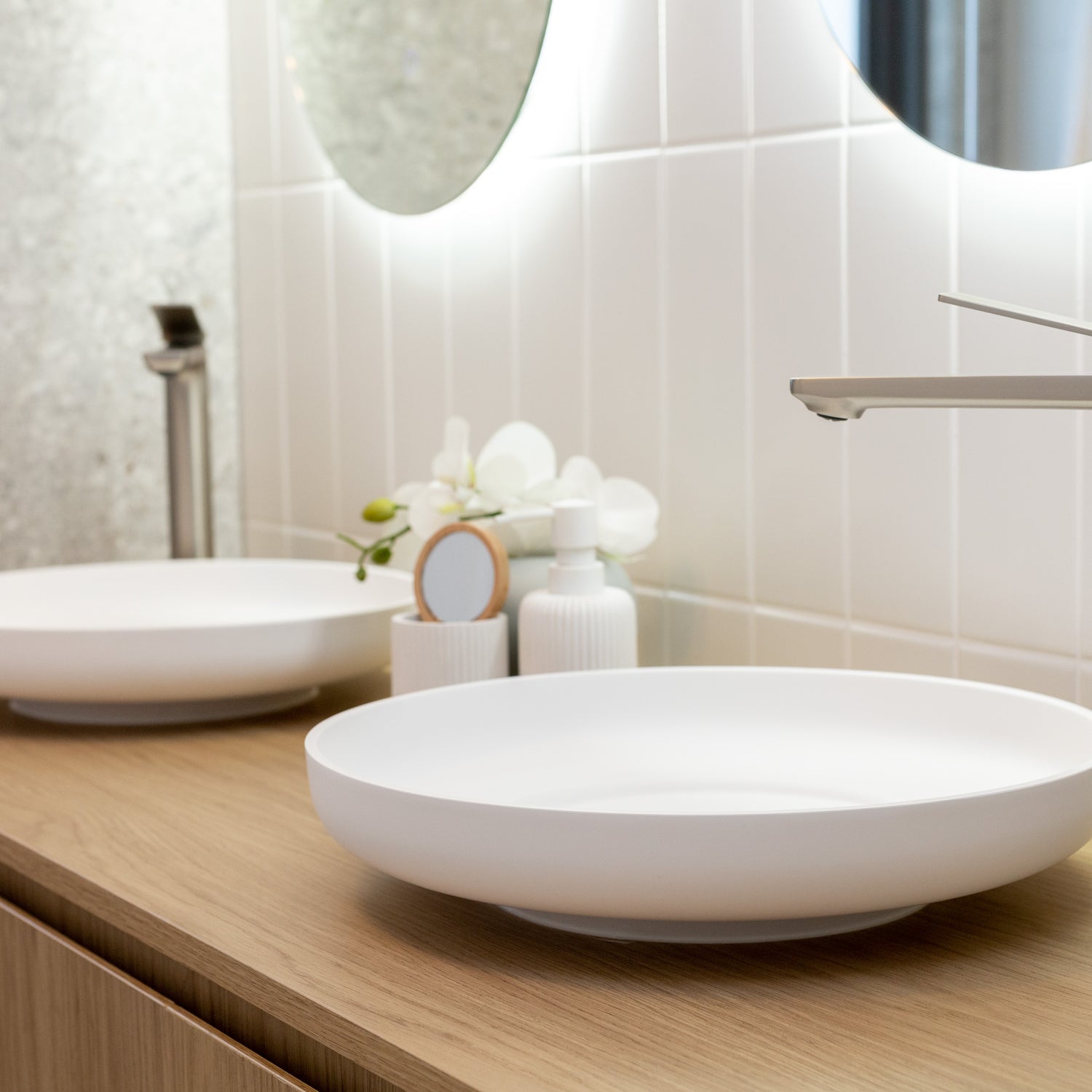 AQU RUSHY Tall Basin Mixer - Brushed Nickel