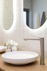 AQU RUSHY Tall Basin Mixer - Brushed Nickel