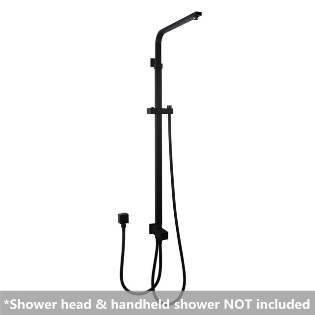 AQU Square Shower Station Without Shower Head And Handheld Shower - Black