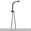 AQU Square Shower Station Without Shower Head And Handheld Shower - Black