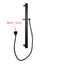 AQU Shower Rail Without Handheld Shower - Black