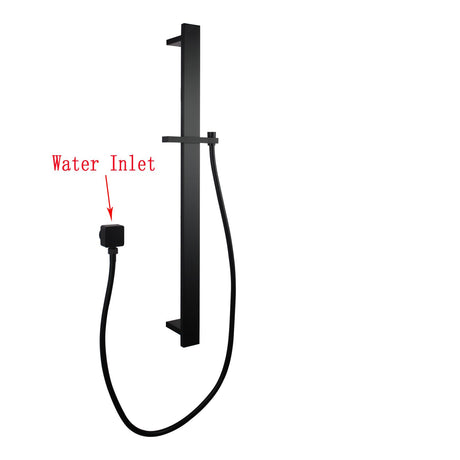 AQU Shower Rail Without Handheld Shower - Black