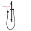 AQU Square Wall Mounted Sliding Rail With Water Hose Wall Connector Only - Black
