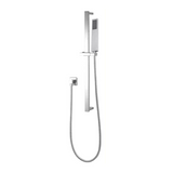 AQU Square Hand Shower Rail Without Handheld Shower - Brushed Nickel