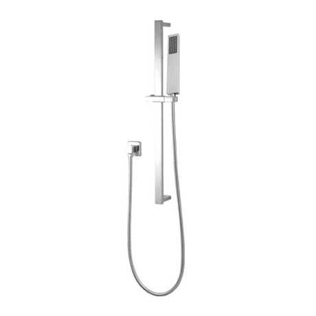 AQU Square Hand Shower Rail Without Handheld Shower - Brushed Nickel