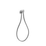 AQU Square Shower Holder Wall Connector Hose Only - Brushed Nickel
