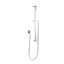 AQU Square Hand Shower Rail Without Handheld Shower - Chrome
