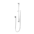 AQU Square Hand Shower Rail Without Handheld Shower - Chrome