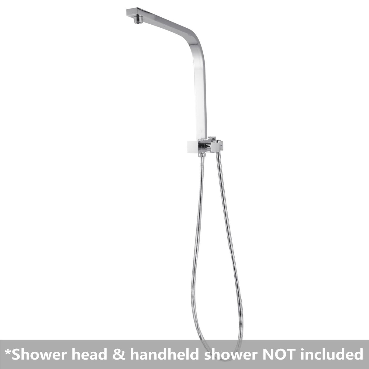 AQU Square Shower Station Without Shower Head And Handheld Shower - Chrome