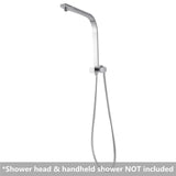 AQU Square Shower Station Without Shower Head And Handheld Shower - Chrome